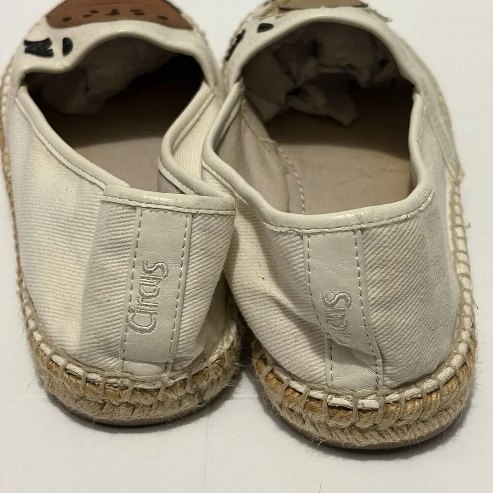 Circus Sam Edelman Ivory Espadrilles Flats Size 9 Suns Out Buns Out Summer Beach